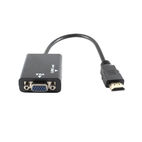 HDMI apa - VGA anya átalakító 25cm, fekete