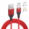 WPOWER mágneses USB kábel, 3A PD-QC gyors-töltés, piros
