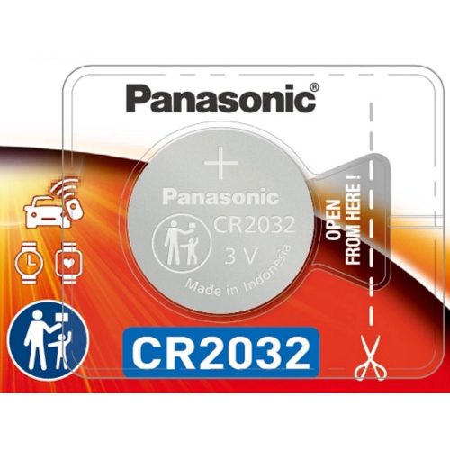 Panasonic CR2032 Lithium gombelem 3V, 1db/cs