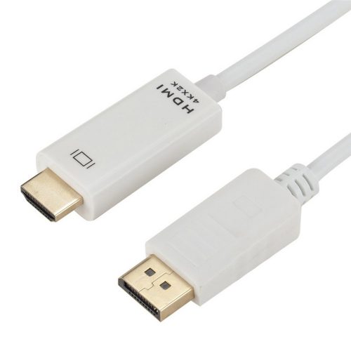 DisplayPort - HDMI kábel 1.8m, fehér