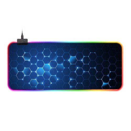 GMS-X5 RGB LED egérpad 80x30cm, Honeycomb