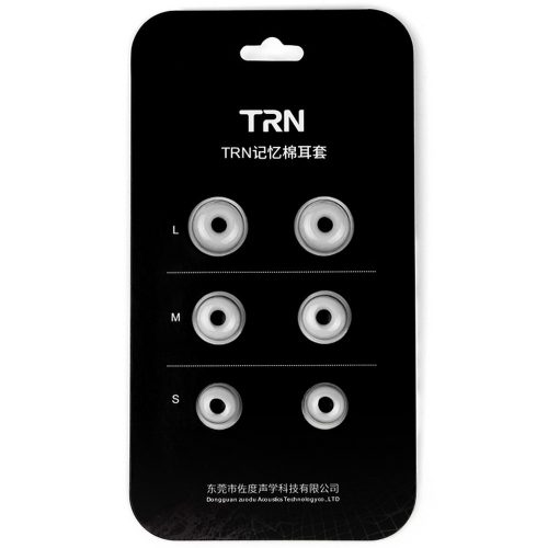 TRN memóriahabos füldugó fülhallgatókhoz, szürke