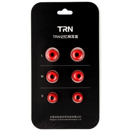 TRN memóriahabos füldugó fülhallgatókhoz, piros