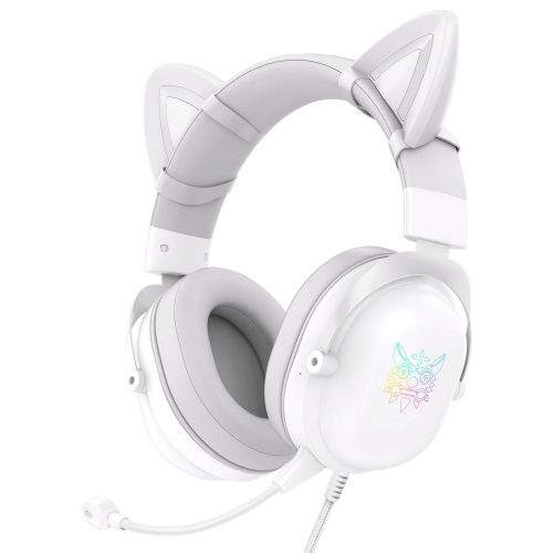 Onikuma X11 vezetékes gamer fejhallgató, fehér